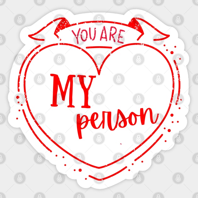 You're My person heart Sticker by duaaalshabib